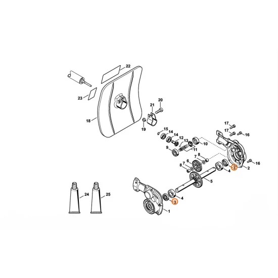 STIHL  Pierścień uszczelniający wał 17x30x7 9630 003 1747